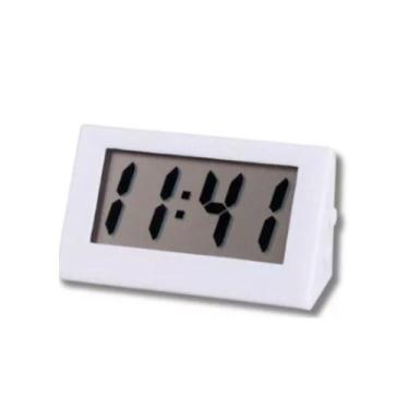 Imagem de Mini Relógio De Mesa Eletrônico Silencioso - good felps, Branco