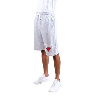 Imagem de Ultra Game NBA Bermuda masculina felpuda, Heather Gray, Large