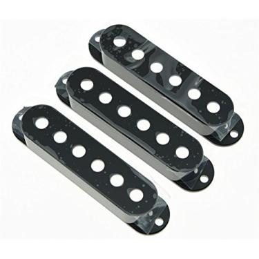 Imagem de KAISH Capas de captador de guitarra estilo ST Strat preto espaçamento de 52 mm com 3 capas de captador de bobina única para Stratocaster/Strat
