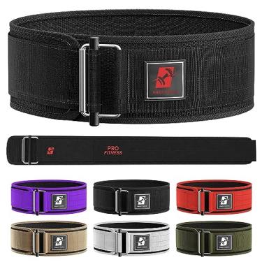 Imagem de (X-Large 100cm - 110cm (Waist size not pants size), Black/Red) - ProFitness Weight Lifting Workout Belt (10cm Wide) - for Cross Training Weightlifting, Powerlifting, Gym, Squats, Deadlifts - Ideal Back Support for Men & Women