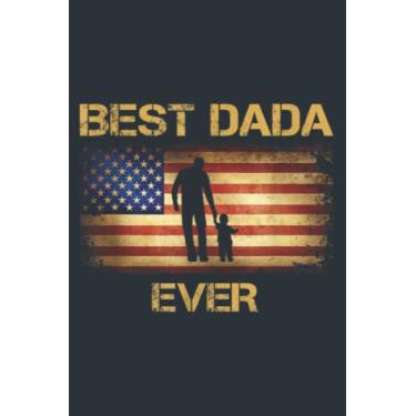 Imagem de Mens Best Dada Ever Vintage USA American Flag Father Papa: Study Notebook, 6 x 9 inches, 120 pages