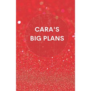 Imagem de Cara's Big Plans | Notebook | Red glitter effect cover: A5 Notebook & Jotter | Personalised Girl/Women's Gift | Birthday/Party Bag Filler | 100 lined pages