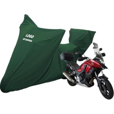 Imagem de Capa Cobrir Moto Honda Cb 500X Tecido Com Bauleto Top Case (Verde)