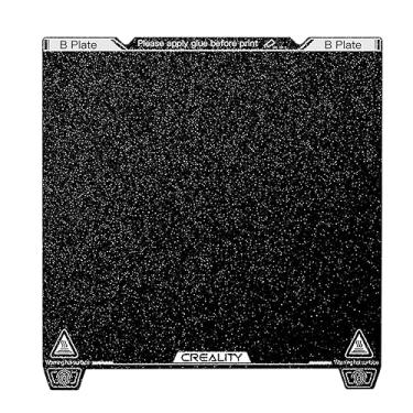 Imagem de KOYOFEI Creality K1 Texture Pei Build Plate Kit, Plataforma De Aço De Mola Flexível Com Superfície Texture Pei E Kit De Folha De Base Magnética Para K1, Ender 3 S1/Pro, Ender 3 V3 Se, Ender 5 S1 Impre