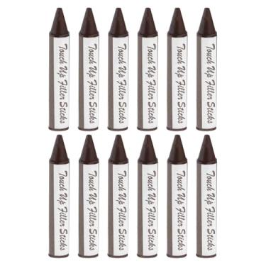 Imagem de PATIKIL Marcadores de móveis para retoque, 12 peças de cera de madeira, gizes de cera para reparo de móveis, pisos de madeira, furos, mesas, mogno