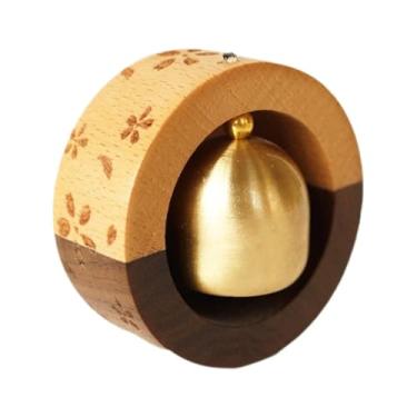 Imagem de Generic Enfeite de campainha de madeira para abertura de porta, sino pendurado, campainha moderna para lojistas, entrada para decoração de escritório e loja