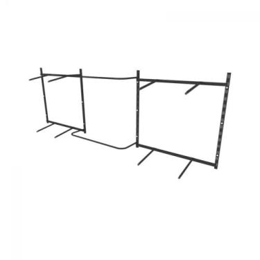 Imagem de Arara de roupas para loja quarto closet 18 peças regulável 300x100 cm 