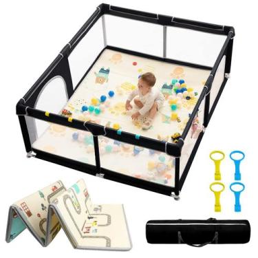 Imagem de Playpen Infantil dearlomum 180x150cm com Tapete - Uso Interno e Extern