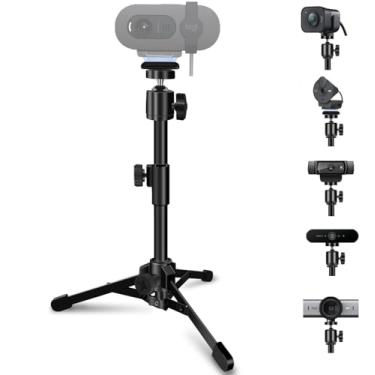 Imagem de AceTaken Suporte De Tripé Para Webcam De Mesa, Suporte De Montagem De Webcam Portátil Com Montagem Magnética E Rosca De 1/4 Compatível Com Webcams Logitech Mx Brio 4K, C920, Streamcam, C930, C922, C