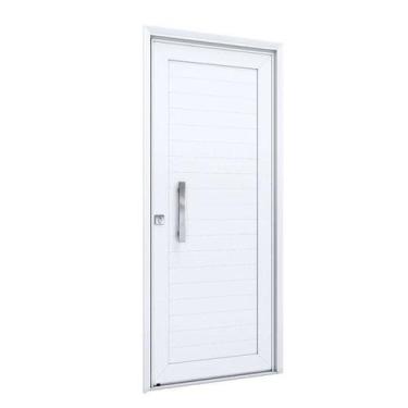 Imagem de Porta de Alumínio Lambri 215x95cm com Puxador de 40 cm Lucasa Alumínio