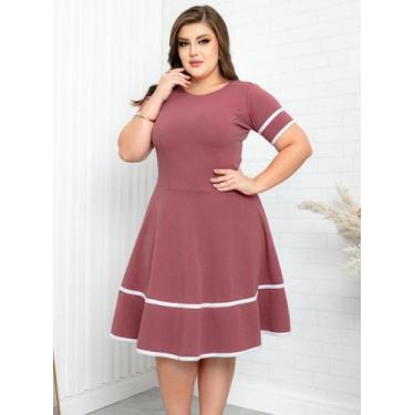Imagem de Vestido Rodado Evangelico Lindo Sem Estampa Gode Lindo Liso - Universo