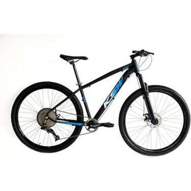Imagem de Bicicleta Aro 29 KSW MTB 12 Vel Quadro em Alumínio Freio a Disco Câmbio de Alta Precisão (Preto e Azul, 21)