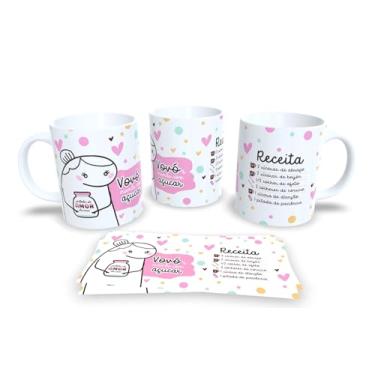 Imagem de Caneca dia dos Avós de Porcelana Personalizada Com Frases Engraçadas e Divertidas P21 (Receita.)