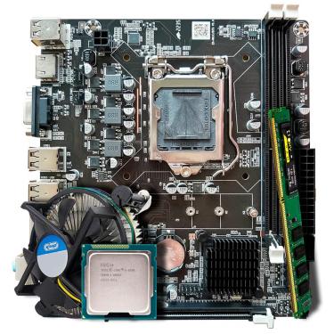 Imagem de Kit Para Montagem de Computador, Placa Mãe H61, 1155 Com Cooler, Processador Core i5-3550, Memória ram 8GB DDR3