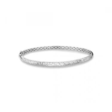 Imagem de Pulseira Bombe de Ouro Branco 18k Modelo Algema