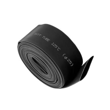 Imagem de Tubo termorretrátil, relação do cabo elétrico do envoltório do fio 2:1 luva termorretrátil preta (3 m / 3 m, diâmetro 25 mm)