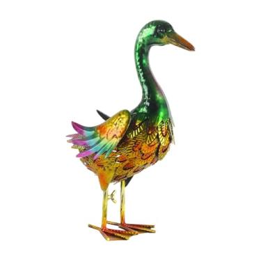 Imagem de ＡＷＨＡＯ Estátua de pato em pé estatuetas decorativas de decoração externa decoração escultura de jardim para externa da lagoa