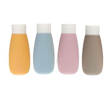 Imagem de 4 Frascos Portátil para Viagem Dispensador De Shampoo/Sabão - Fx