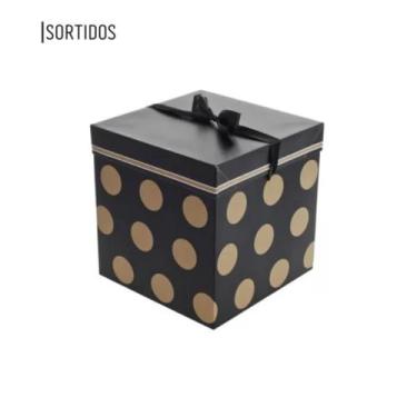 Imagem de Caixa de papel p/presente 10x10x10cm poa color - RIO MASTER