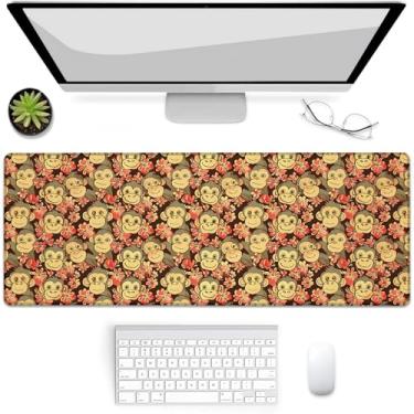 Imagem de VANZEV Mouse pad para jogos com estampa de macaco fofo, tapete de mouse, tapete de mesa, base de borracha antiderrapante para computadores, laptop, escritório, escola, acessórios de casa, presentes de