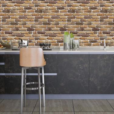 Imagem de Papel De Parede Adesivo Tijolo Lavável Sala Quarto Cozinha