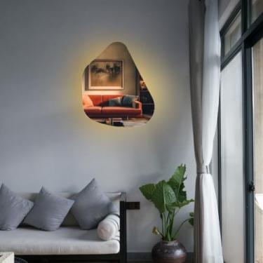 Imagem de Espelho Orgânico Geller Led Luz Indireta 60x40cm Decorativo LED 3000k