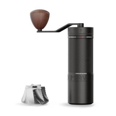 Imagem de MAVO Moedor de café manual, moedor de café Phantox Pro Burr, núcleo de moagem profissional de aço inoxidável de 45 mm, capacidade de 30 g, ajuste de 120 cliques, moedor de café manual para expresso,