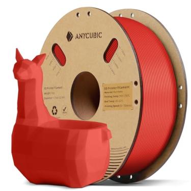 Imagem de ANYCUBIC Filamento Pla Fosco 1,75 Mm, Filamento Pla Para Impressão 3D 1,75 Mm, Precisão Dimensional +/- 0,02 Mm, Carretel De 1 Kg (2,2 Lbs), Vermelho Fosco