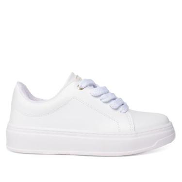 Imagem de Tênis Feminino Beira Rio Napa Casual Branco, Branco, 38