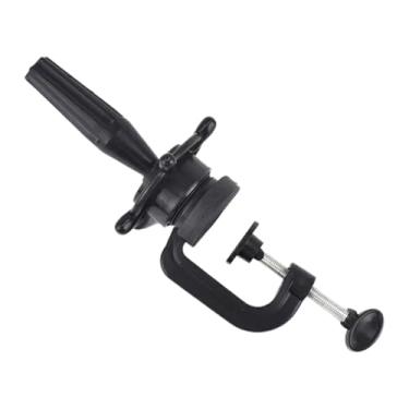 Imagem de Kokiya Suporte de mesa para cabeça de manequim de peruca, rotação ajustável de 360 ​​graus, suporte de boneca de manequim de cosmetologia, de mesa para