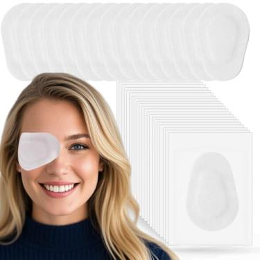 Imagem de THSIREE 45 adesivos para os olhos para crianças, adesivo médico para os olhos, descartável, respirável, para ambliopia, bandagens adesivas sem látex para crianças, 2,95 × 5 cm, branco