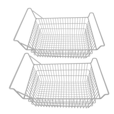 Imagem de Cestas de armazenamento de fios domésticos com alças altas para o armário de alavanca de cozinha (50x24cm / 19.7x9.4in)