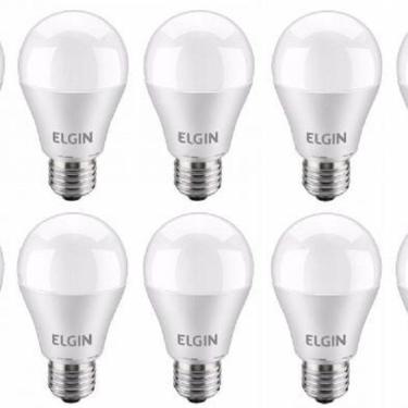 Imagem de Kit 10 Lâmpada Led Bulbo 6w Elgin Bivolt E27 6.500k