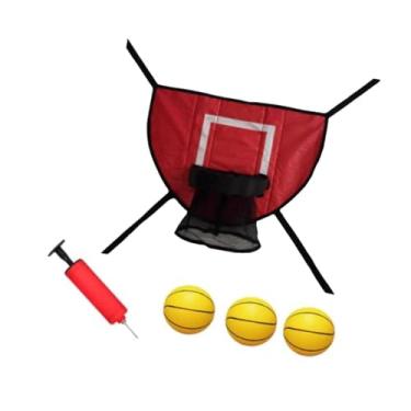 Imagem de Dynwave Acessório para cesta de basquete de trampolim, gol de basquete universal com 3 mini bolas e 1 bomba para treinamento, Basquete Amarelo