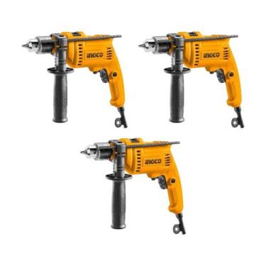 Imagem de Kit 3 unidades - ingco furadeira de impacto 1/2pol 680w 220-240v - 001