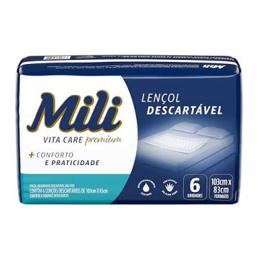 Imagem de Lençol Absorvente Descartável Mili Vita com 6 unidades - Proteção para Colchão, Cama e Sofá - Com Aloe Vera, gel superabsorvente, toque Suave e dermatologicamente Testado