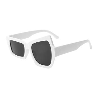 Imagem de Óculos De Sol Para Mulheres,Óculos de Moda Irregular - Com Proteção UV Para Óculos De Sol Feminino Para Praia, Banhos De Sol, Natação, Ciclismo E Ar Livre