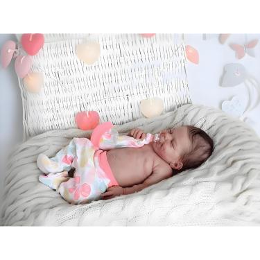 Imagem de QXYIXZ bebê reborn de silicone sólido,18"48cm Sorriso bebê reborn realista menina - Handmade Produção Lavável Bebe Reborn Realista Recém-Nascidas Com Caixa De Presente Para Abraçar Colecionar