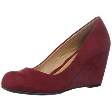 Imagem de CL by Chinese Laundry Sapato feminino Nima Wedge, Cereja Super camurça, 7.5