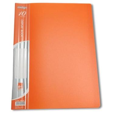 Imagem de Pastas Catalogo Display Book A4 10 Divisórias Desenhos Liso (LARANJA)