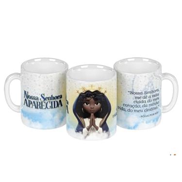 Imagem de Caneca branca católica santinhos (17383)