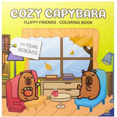 Imagem de Livro De Colorir Cozy Capybara 25x25cm 24pg - Todolivro