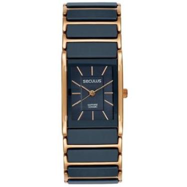 Imagem de Relógio Feminino Seculus Cerâmica 77230LPSVRQ3-Feminino