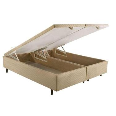 Imagem de Cama Box Baú Universal King MH1439 Bordado Clean (193x203x35 (2 uni 96