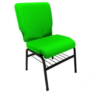 Imagem de 01 Cadeira Para Igrejas C/ Porta Biblía E Porta Cálice Verde - DESIGN 