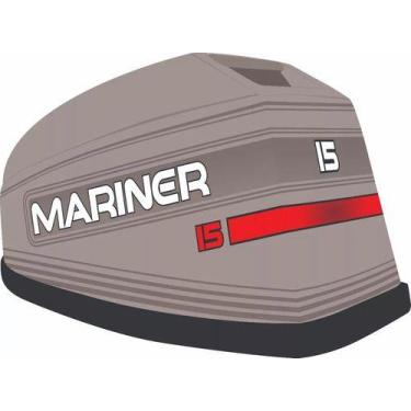 Imagem de Kit Adesivo Faixa Motor De Popa Mariner 15 Hp - SPTS