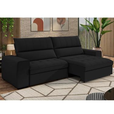 Imagem de Sofá 3 Lugares Retrátil E Reclinável 211 Cm Ac220 Barcelona Preto