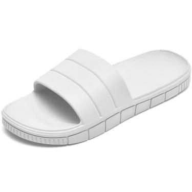 Imagem de Sandália de banho feminina e masculina com chinelo para banho e piscina antiderrapante de secagem rápida da Clootess, Grey .1, 8 Women/6 Men