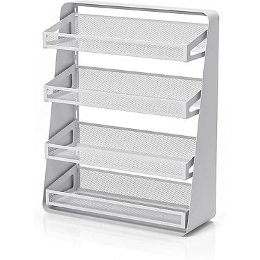 Imagem de Organizador De Malha De Metal Sck De 3 Andares E 4 Andares, Organizador De Bancada Em Camadas Para Latas, Biscoitos, Vegetais De Frutas, Organizador De Perfume Para Cozinha, Banhe, White, 4-Tier
