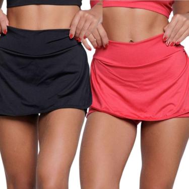 Imagem de KIT 2 Short Saia Fitness Serra e Mar Roupa de Treino Tapa Bumbum-Feminino